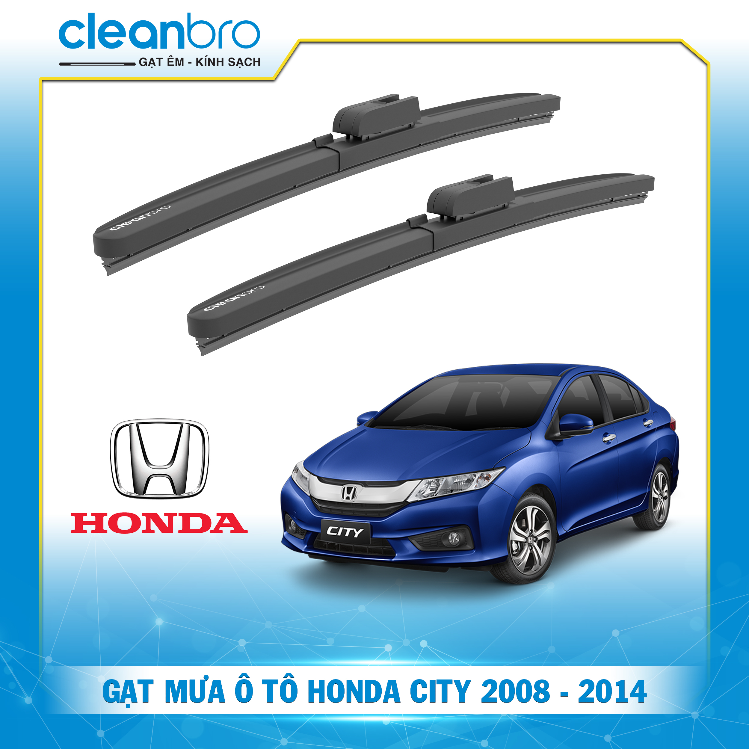 Gạt mưa ô tô hiệu ứng lá sen Honda City [2008-2014]